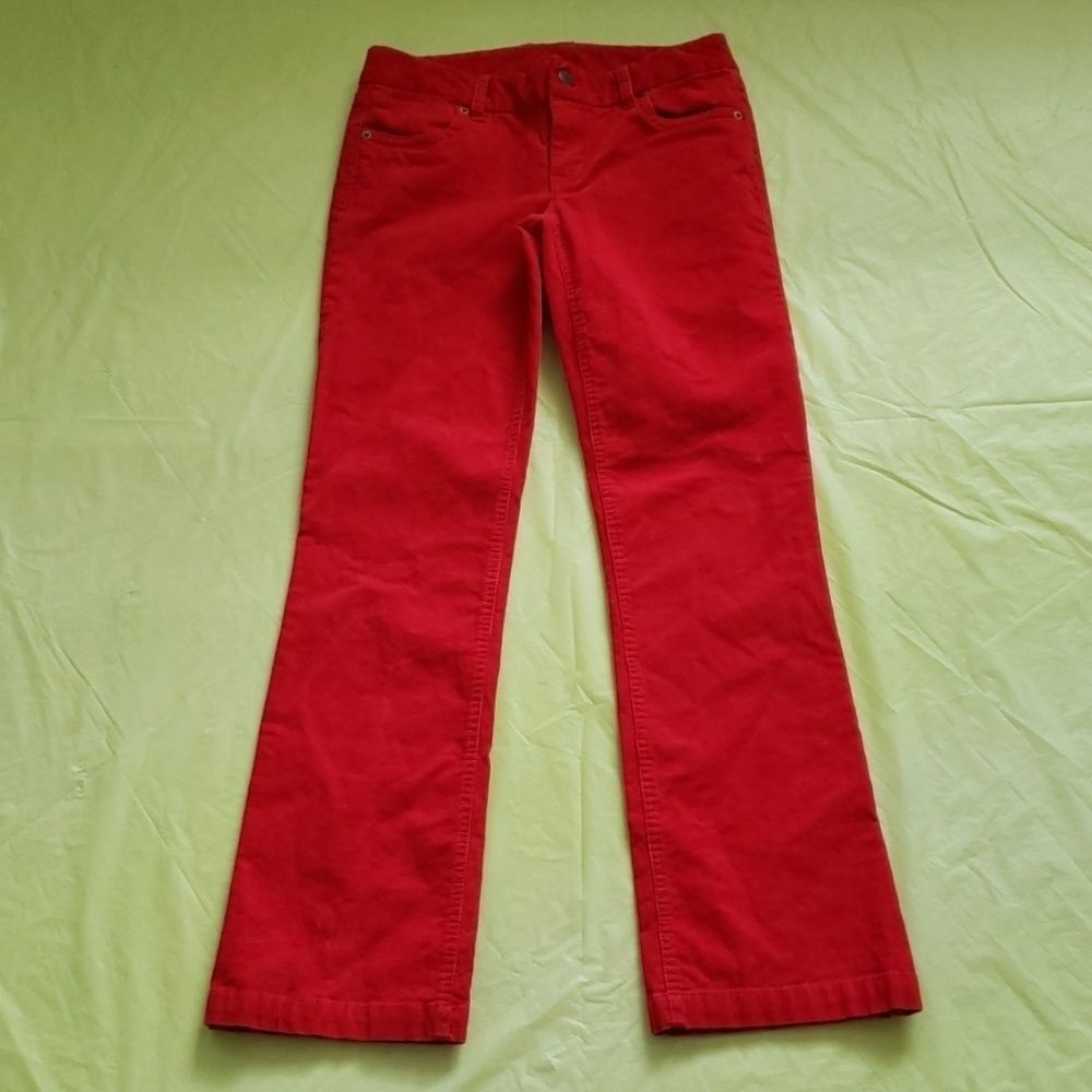 J CREW favorite fit red corduroy straight pants